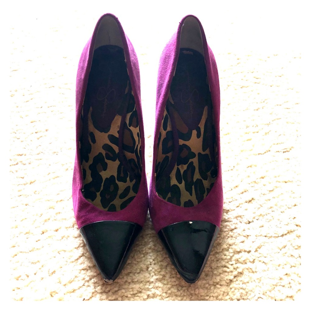 Never worn purple suede Jessica Simpson heel